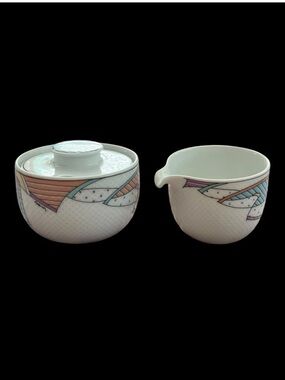VNTG Rosenthal "Century New Wave" PORCELAIN Sugar Bowl & Lid /Creamer D Hafner
